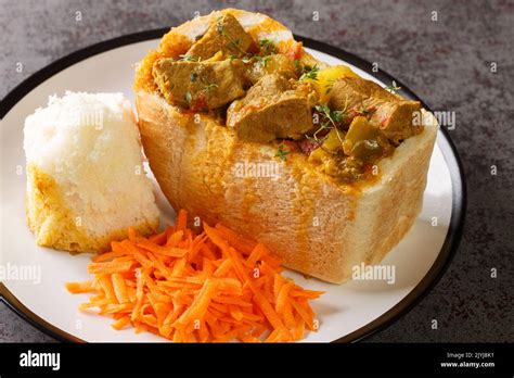  Bunny Chow! Aromatic Spiced Curry Contained Within a Hollowed-Out Loaf of Bread